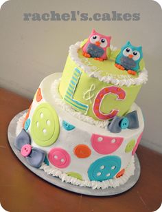 Owl Baby Shower Cake Owl Baby Shower Cake