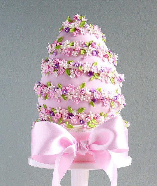 Pink Easter Egg Cake Pink Easter Egg Cake