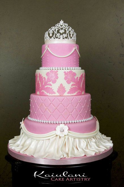 Pink Princess Quinceanera Cake