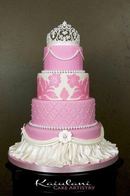 11 Photos of Pink Princess Quince Cakes Amazing 11 Photos of Pink Princess Quince Cakes Amazing