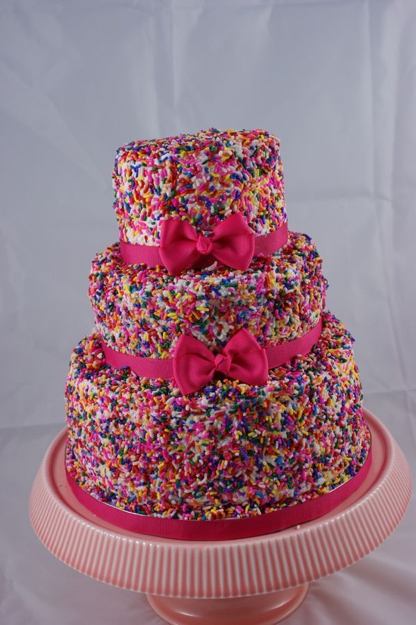 Pink Sprinkle Birthday Cake