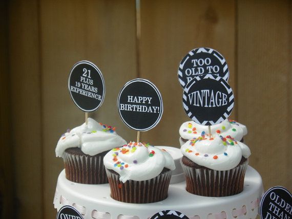 Printable Over the Hill Cupcake