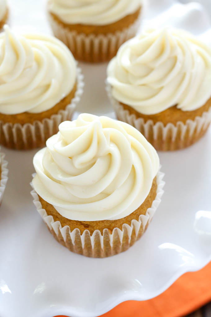 Pumpkin Cupcakes with Cream Cheese Frosting Pumpkin Cupcakes with Cream Cheese Frosting
