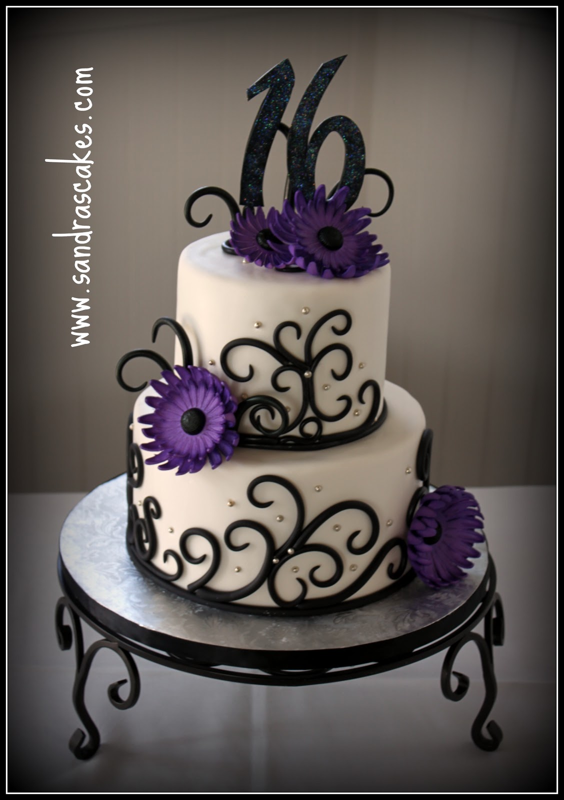 Purple Sweet 16 Birthday Cake Ideas