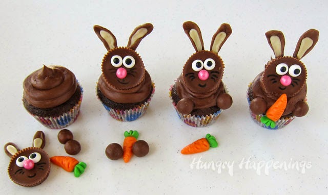 Reese's Cup Cupcake How to Decorate Easter Bunny