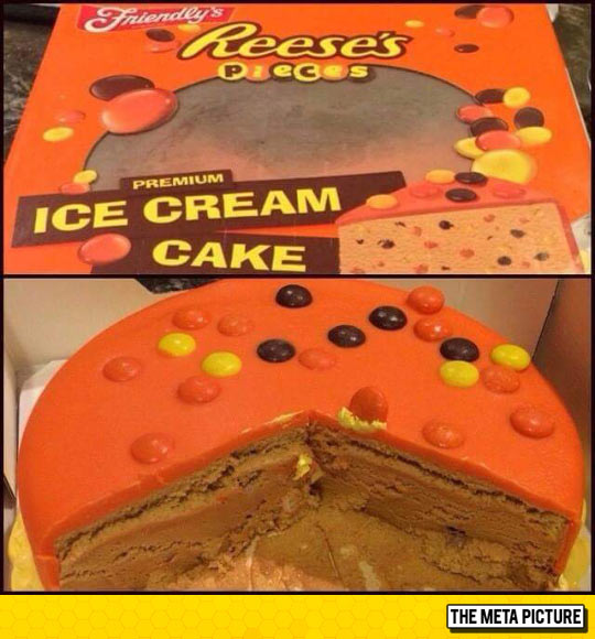 Reese's Pieces Ice Cream Cake