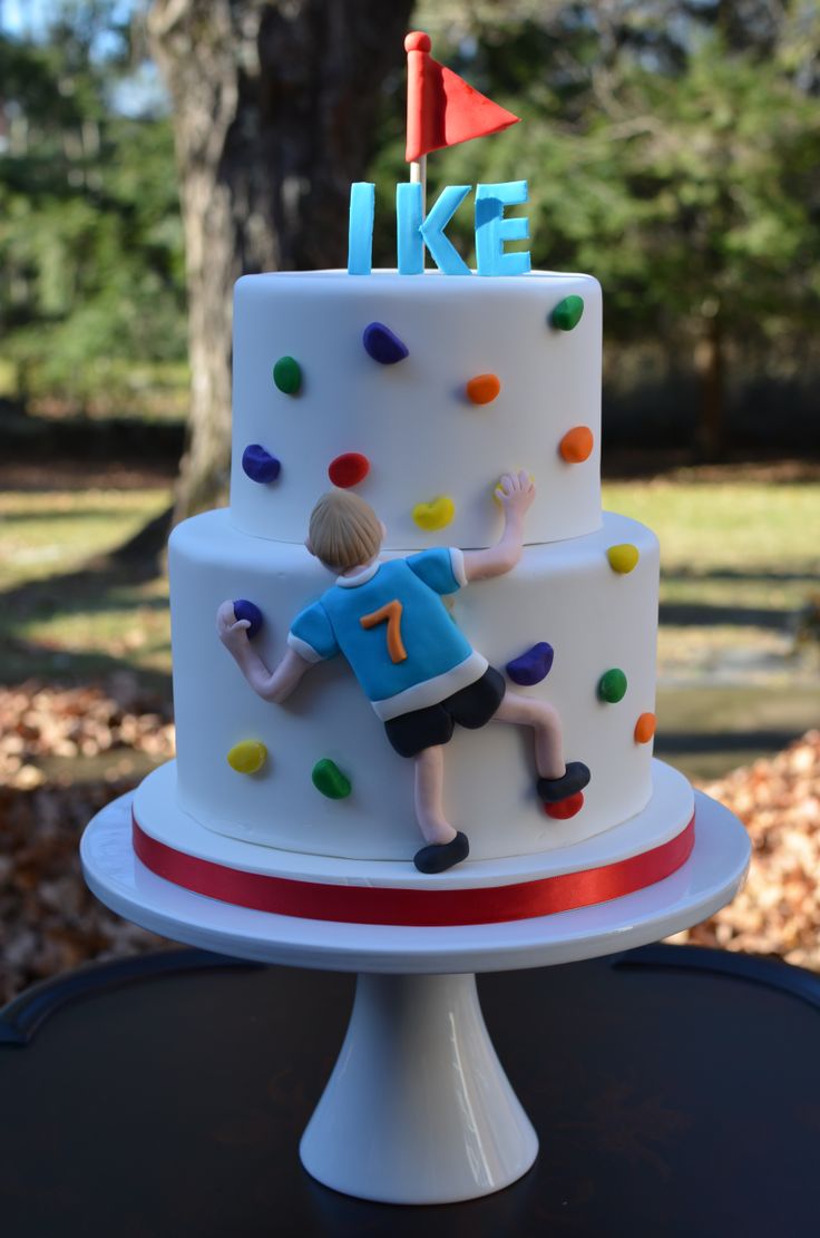 Rock Climbing Birthday Party Cake