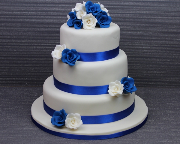 Royal Blue Wedding Cake