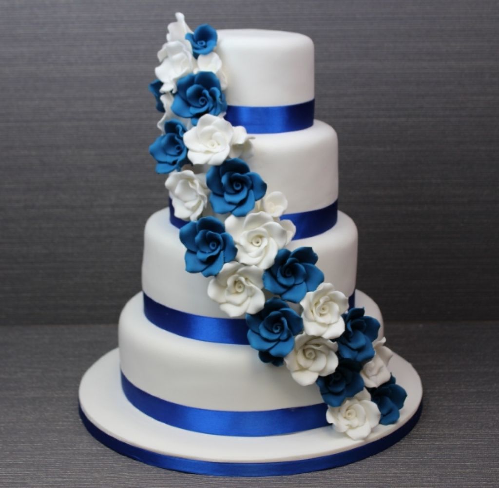 Royal Blue Wedding Cake