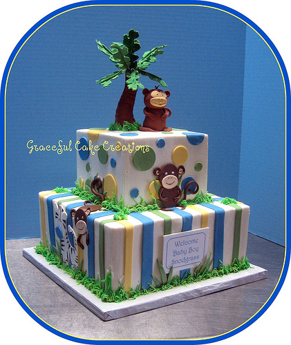 Safari Themed Baby Shower Cake