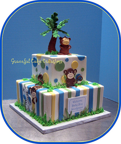Safari Themed Baby Shower Cake Safari Themed Baby Shower Cake