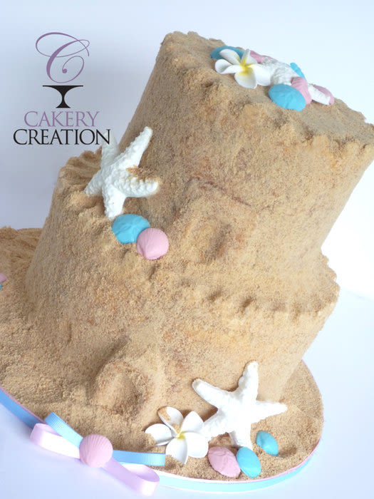 Sand Castle Baby Shower Cake
