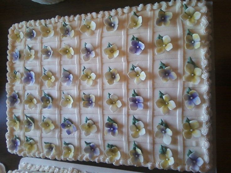 Sheet Cake with Hydrangea
