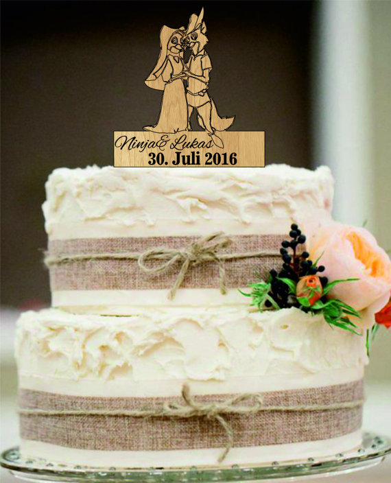 Silhouette Wedding Cake Toppers