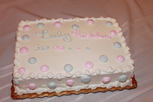 Simple Gender Reveal Cake Simple Gender Reveal Cake