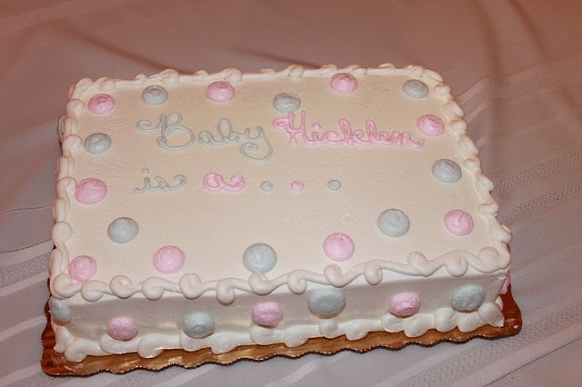 Simple Gender Reveal Cake