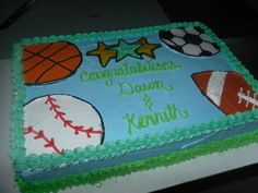 Sports Baby Shower Cake