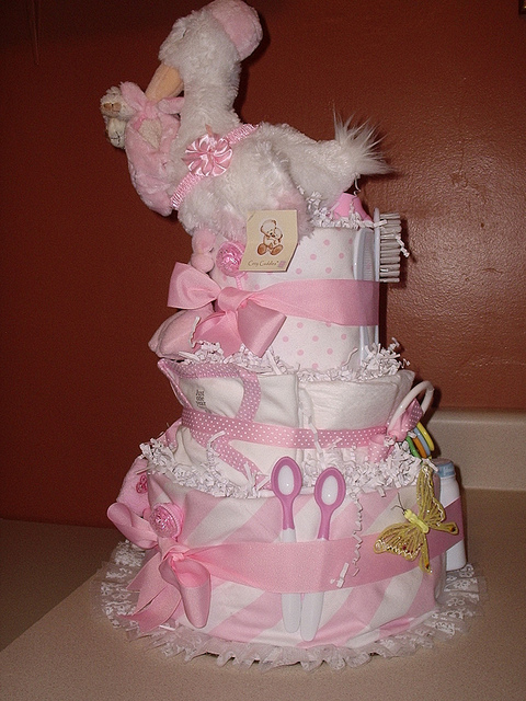 Stork Diaper Cake