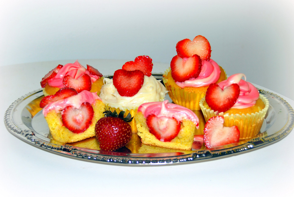 Strawberry Filled Cupcakes