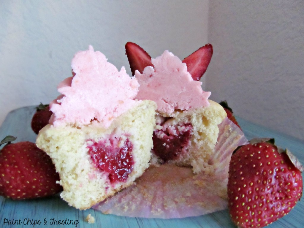 Strawberry Surprise Cupcakes