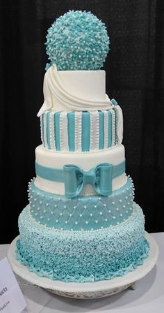 Sweet 16 Cakes Blue and White Sweet 16 Cakes Blue and White