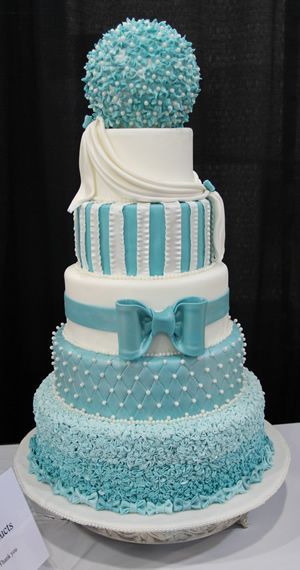 Sweet 16 Cakes Blue and White