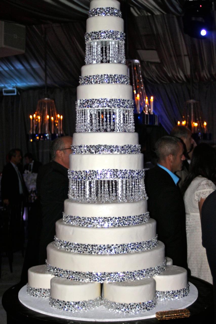 Tall Bling Wedding Cake