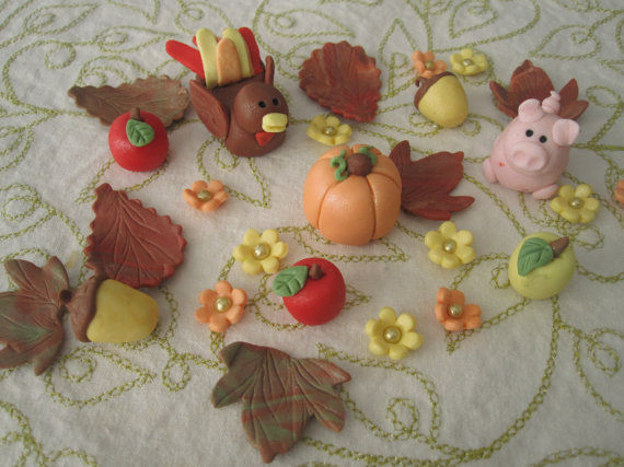 Thanksgiving Fondant Cupcake Toppers Thanksgiving Fondant Cupcake Toppers
