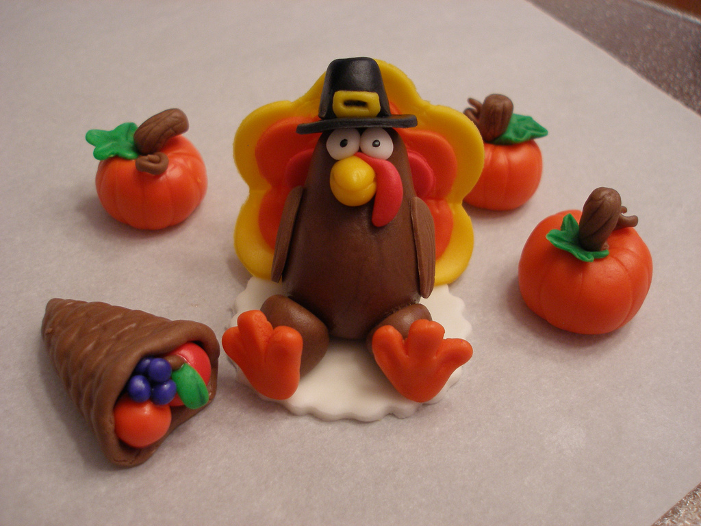 Thanksgiving Turkey Cupcake Toppers