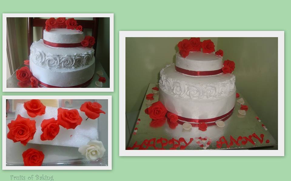 Three Tier Anniversary Cake