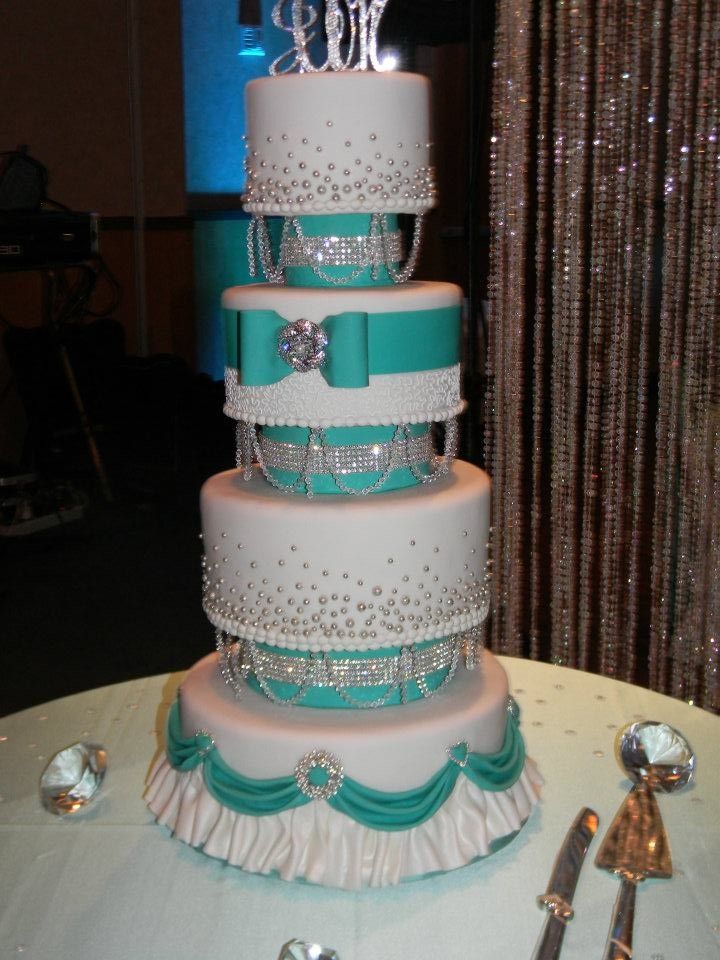 Tiffany Blue Wedding Cake