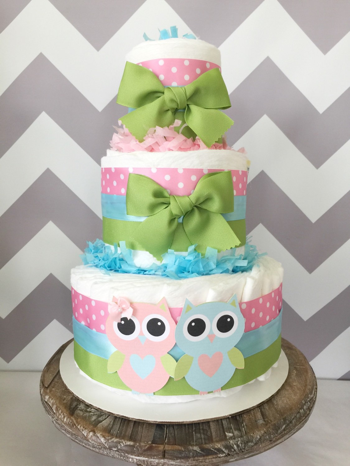 Twins Gender Reveal Diaper Cakes Twins Gender Reveal Diaper Cakes