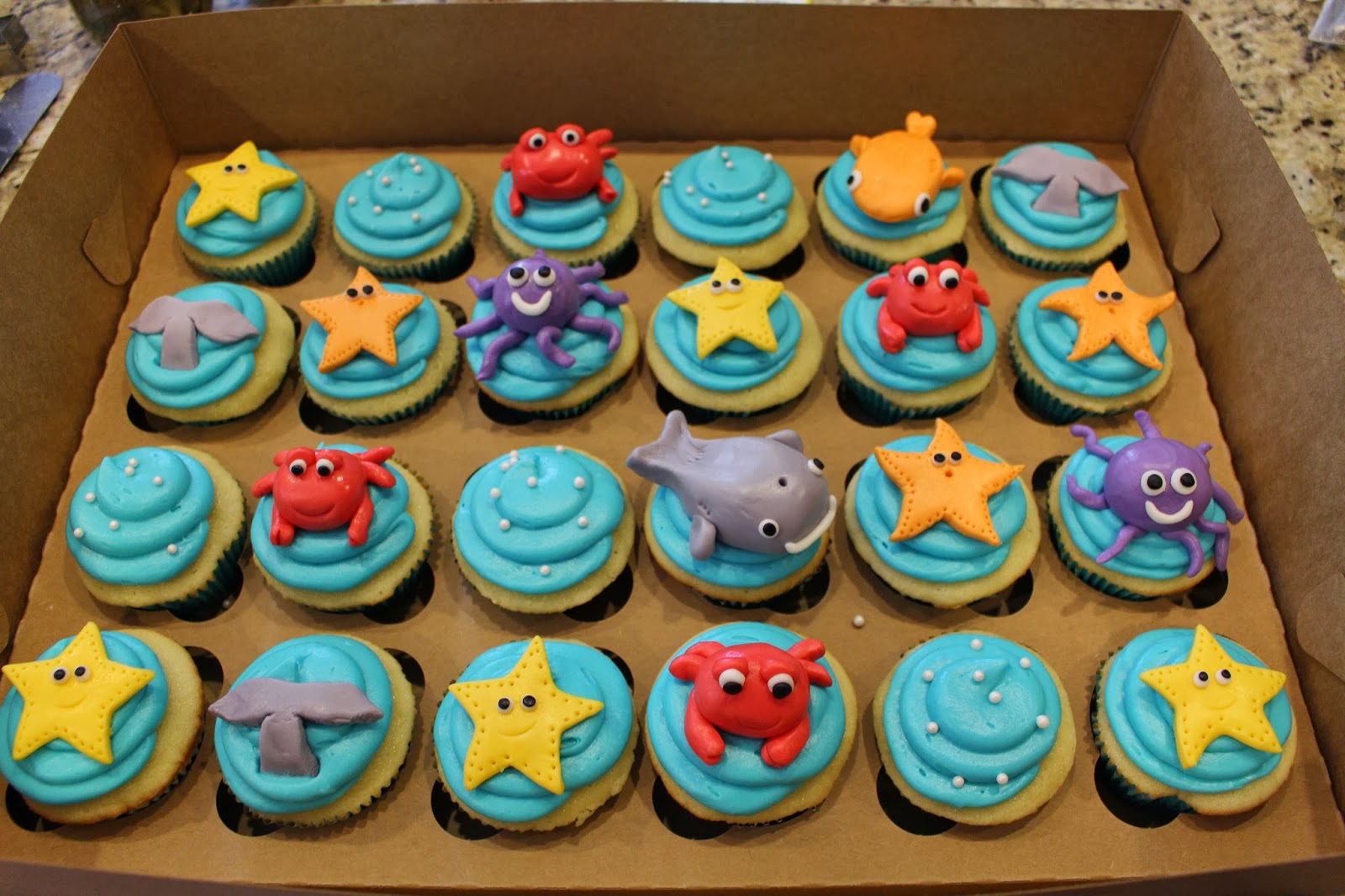 10 Photos of Ocean Baby Shower Cupcakes