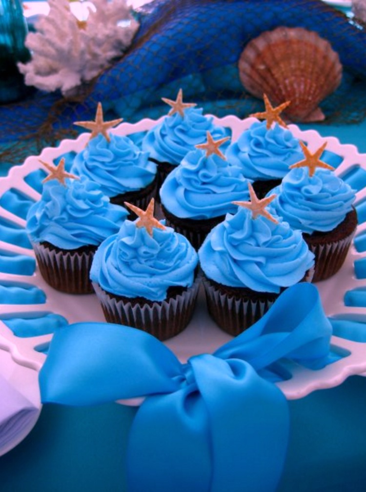 Under the Sea Baby Shower Cupcakes