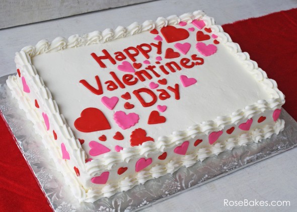 Valentine Sheet Cake Designs