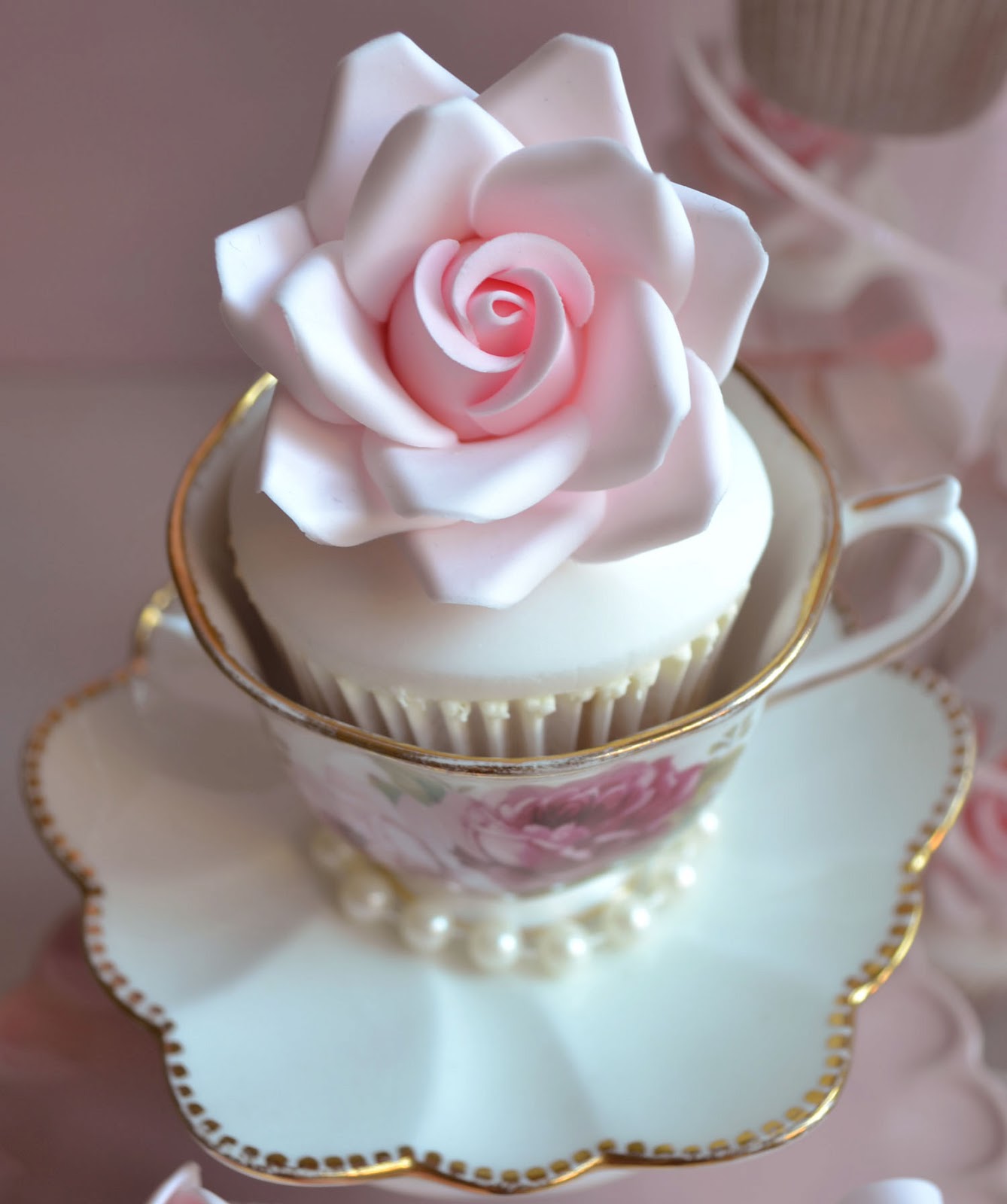 Vintage Cupcake Wedding Cake