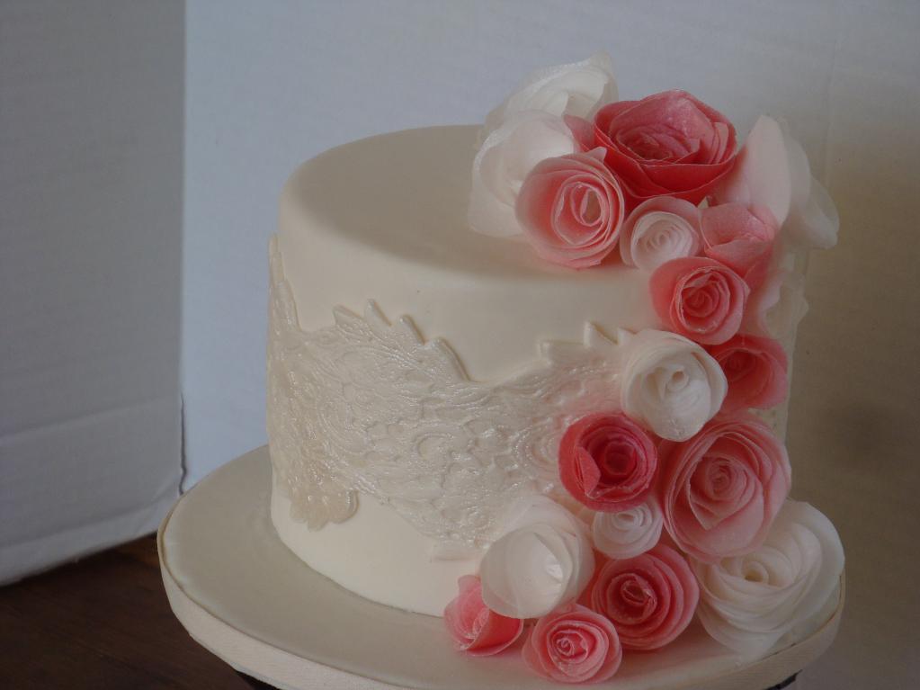 Wafer Paper Flower Cake