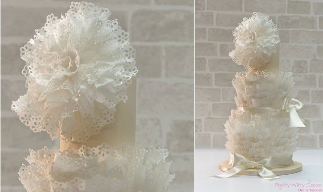 Wafer Paper Wedding Cake Design