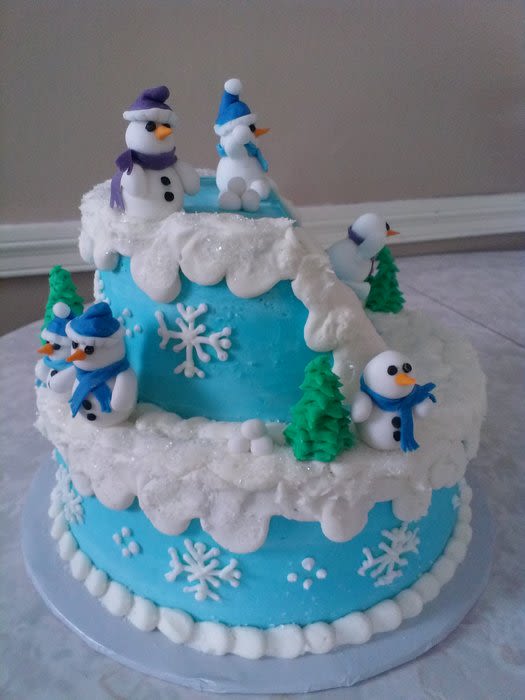 Winter Wonderland Birthday Cake