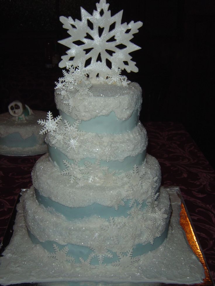 Winter Wonderland Wedding Cake Idea