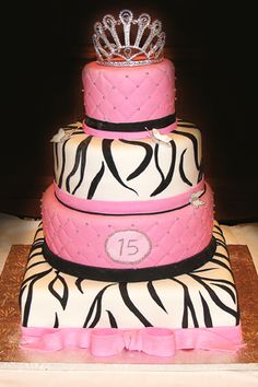 Zebra Stripe Birthday Cake