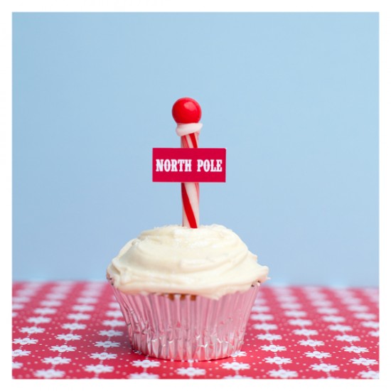 & Printable North-Pole-Cupcakes