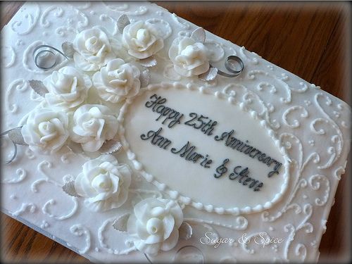 25th Wedding Anniversary Sheet Cakes 25th Wedding Anniversary Sheet Cakes