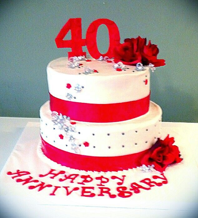 40th Anniversary Cake 40th Anniversary Cake