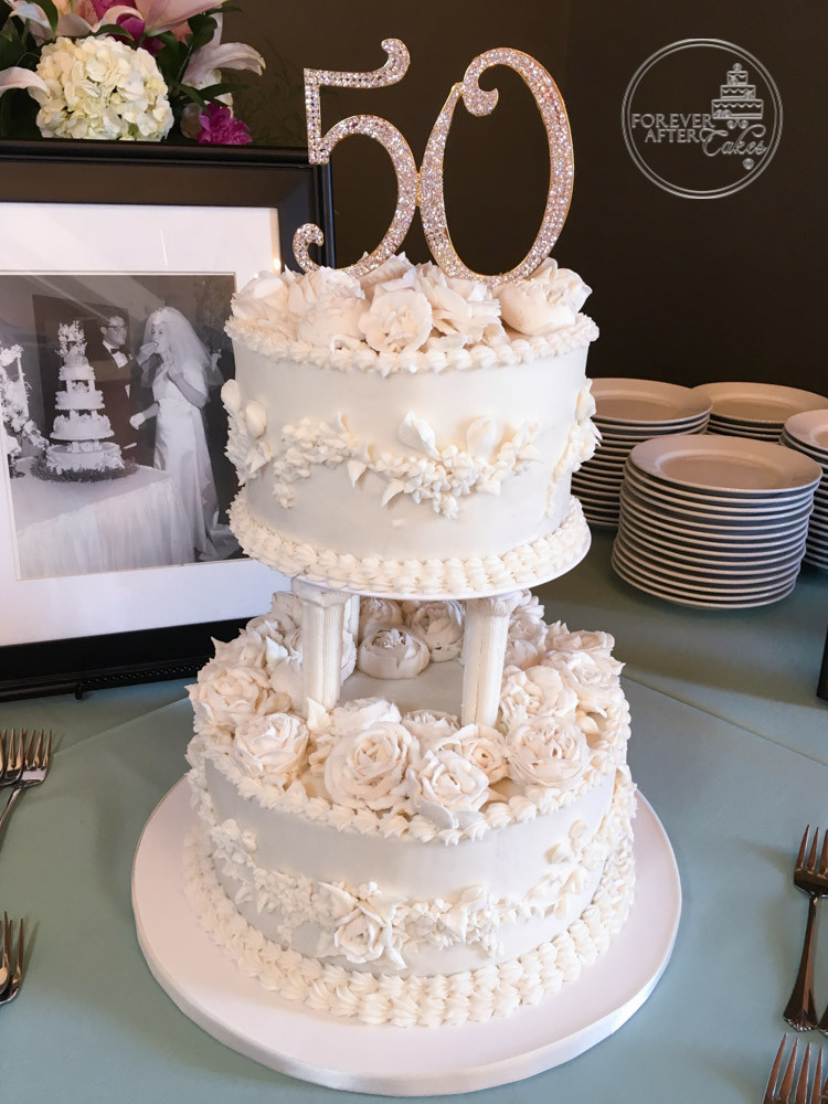 50th Wedding Anniversary Cake Buttercream