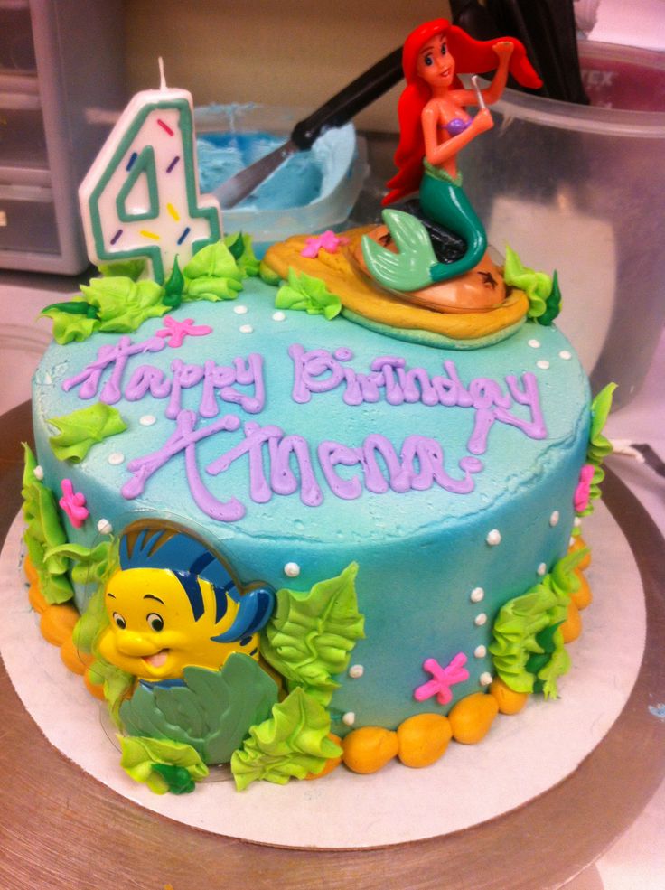 Ariel Birthday Cake