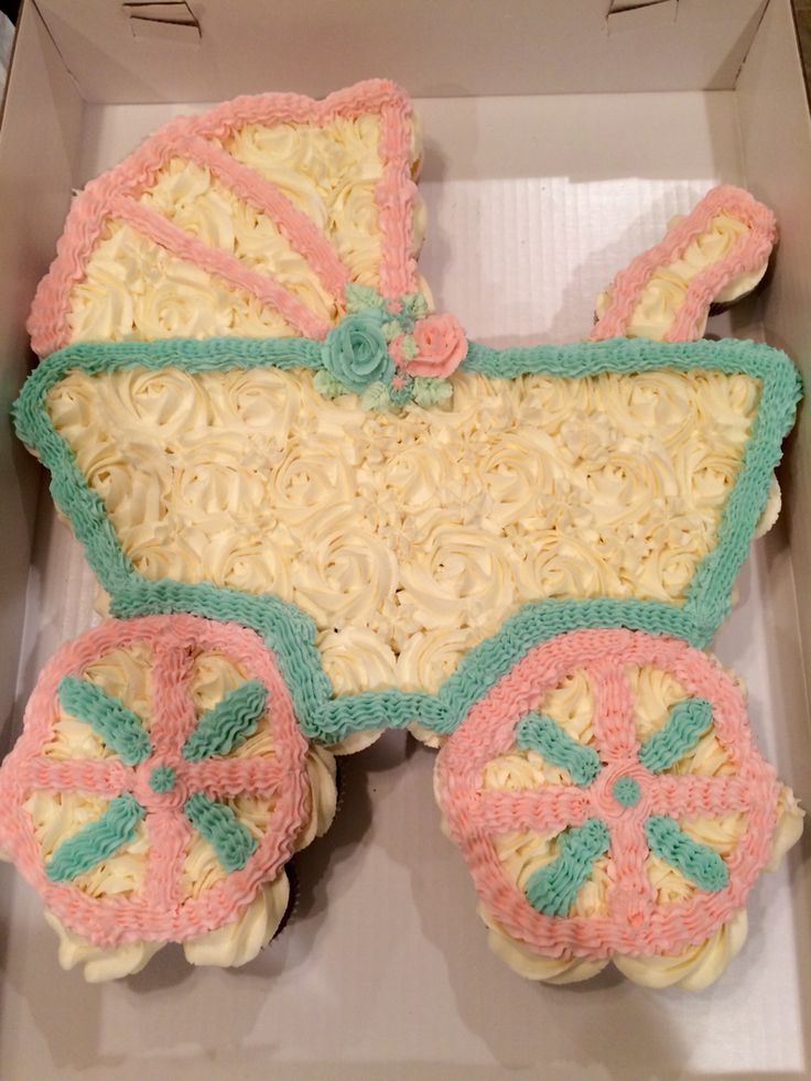 Baby Carriage Cupcake Cake Baby Carriage Cupcake Cake