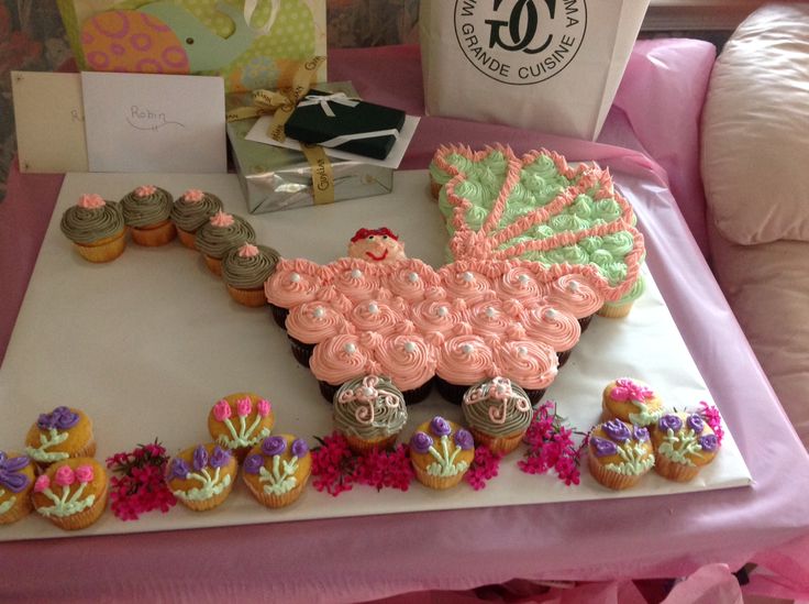 Baby Carriage Cupcake Cake