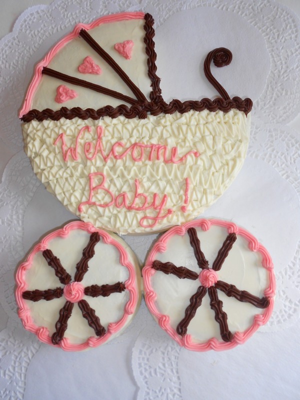 Baby Carriage Cupcake Cake