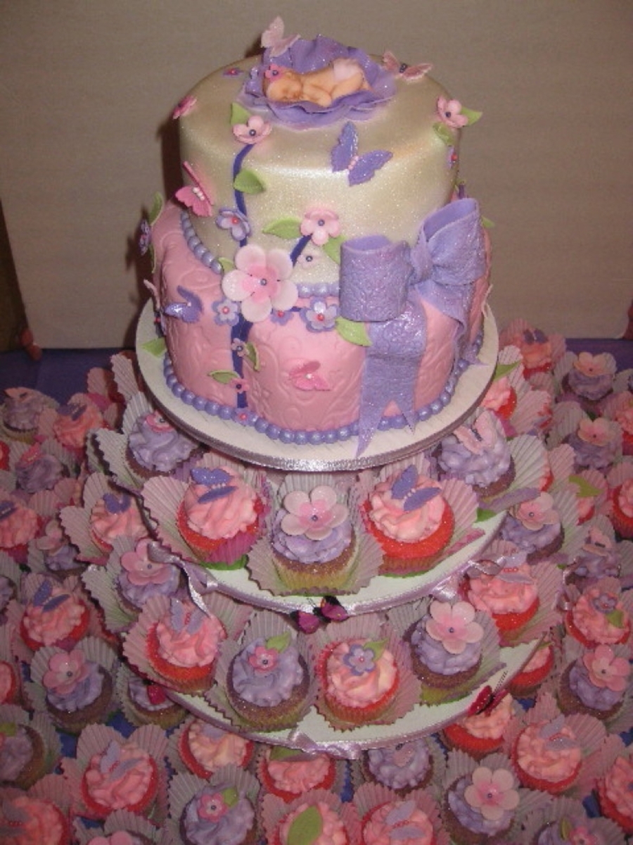 Baby Shower Cupcake Cake